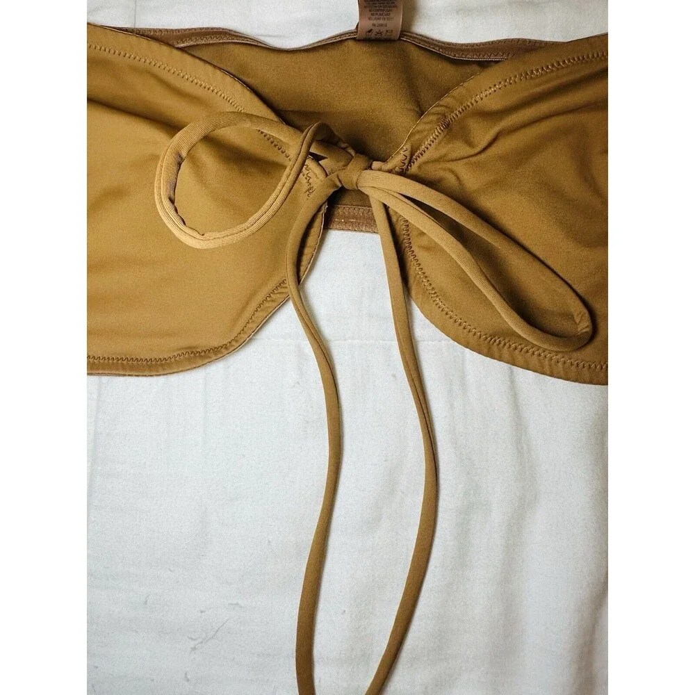 SKIMS Recycled Swim Long Sleeve Bikini Top Almond Women's‎ SIZE 3X NWT